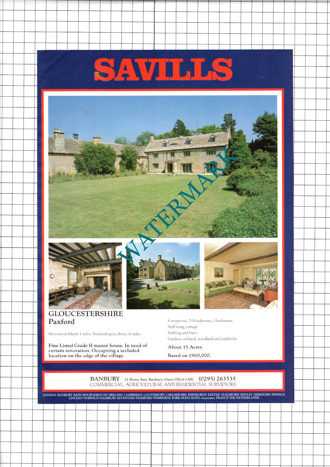 Paxford Gloucestershire Manor Road Loughton Essex Sale Advert - 1989 Clipping