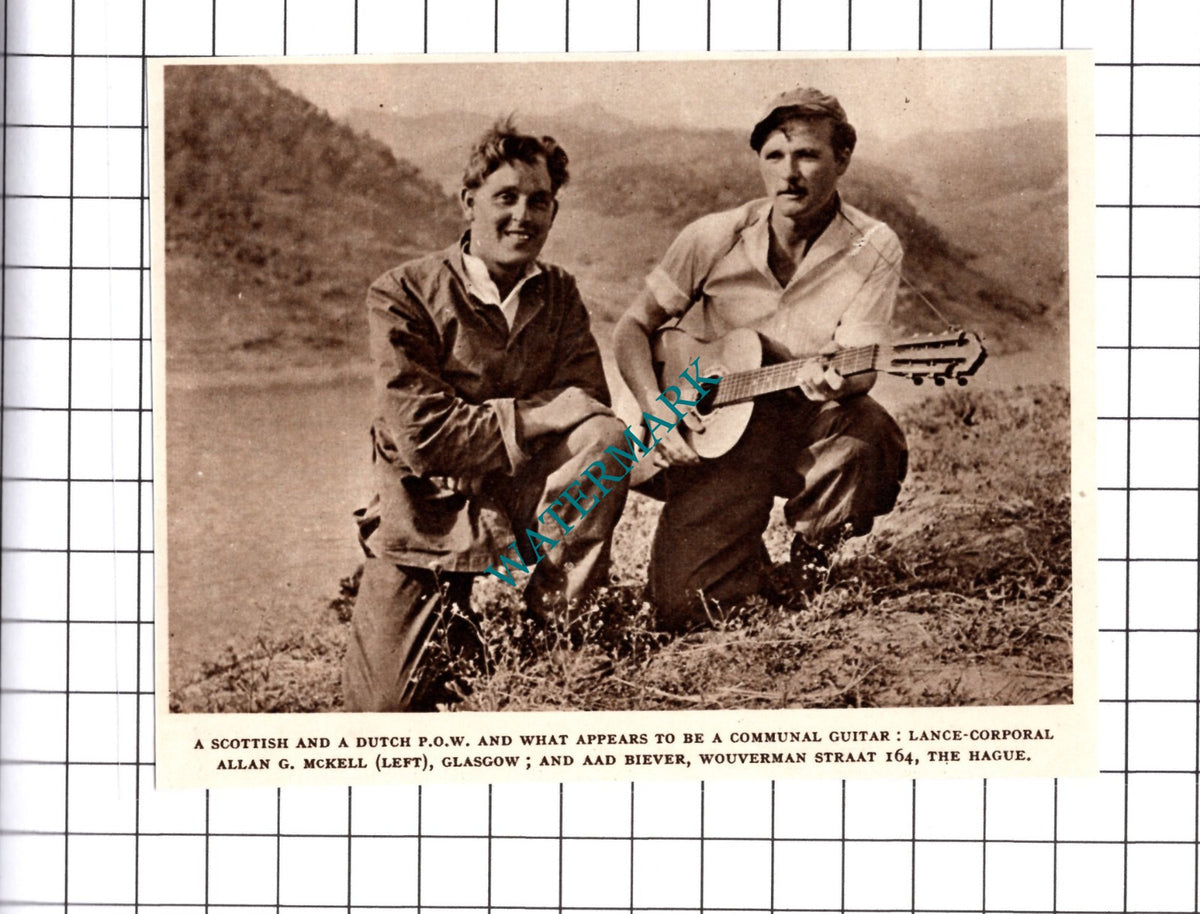 Lt Col Allan McKell Glasgow Aad Biever The Hague Korea POWs - 1952 Cutting
