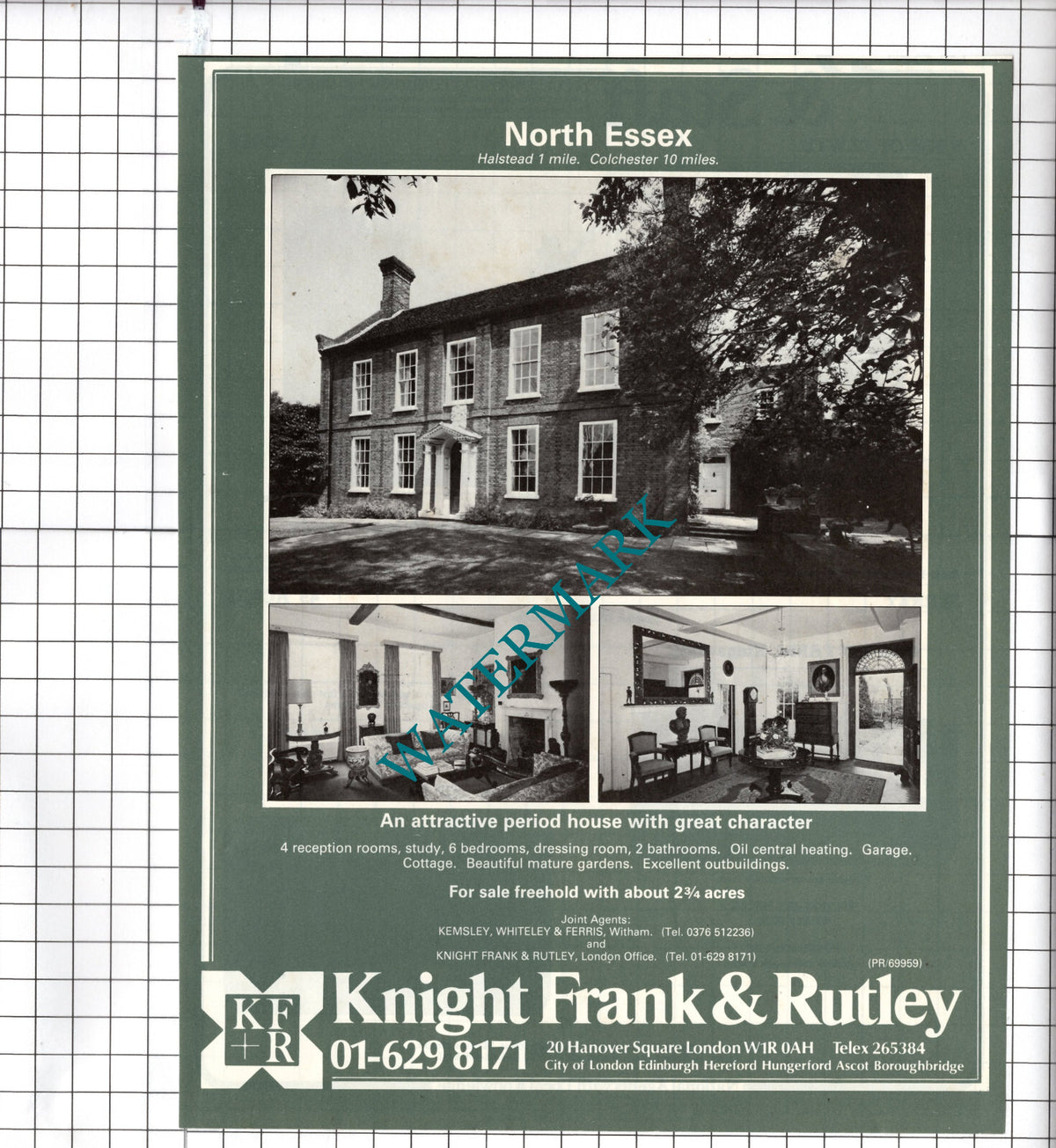 Halstead Essex House Sale Advert - 1980 Clipping