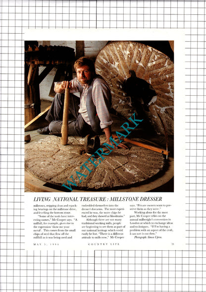 Malcolm Cooper Stone Dresser - 1994 2-Part Clipping / Print