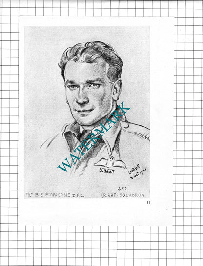 Flt Lt B E Finucane / Sgt J H Lacey  WW2 Pilot - 1942 Book Print