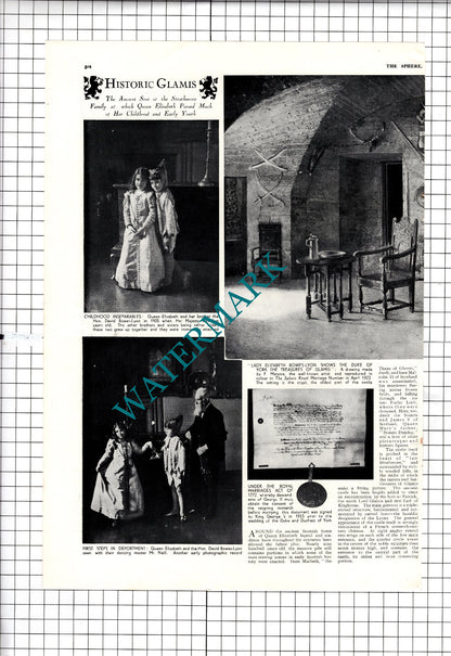 Glamis Castle Scotland Queen Elizabeth   Bowes-Lyon - 1936 Article