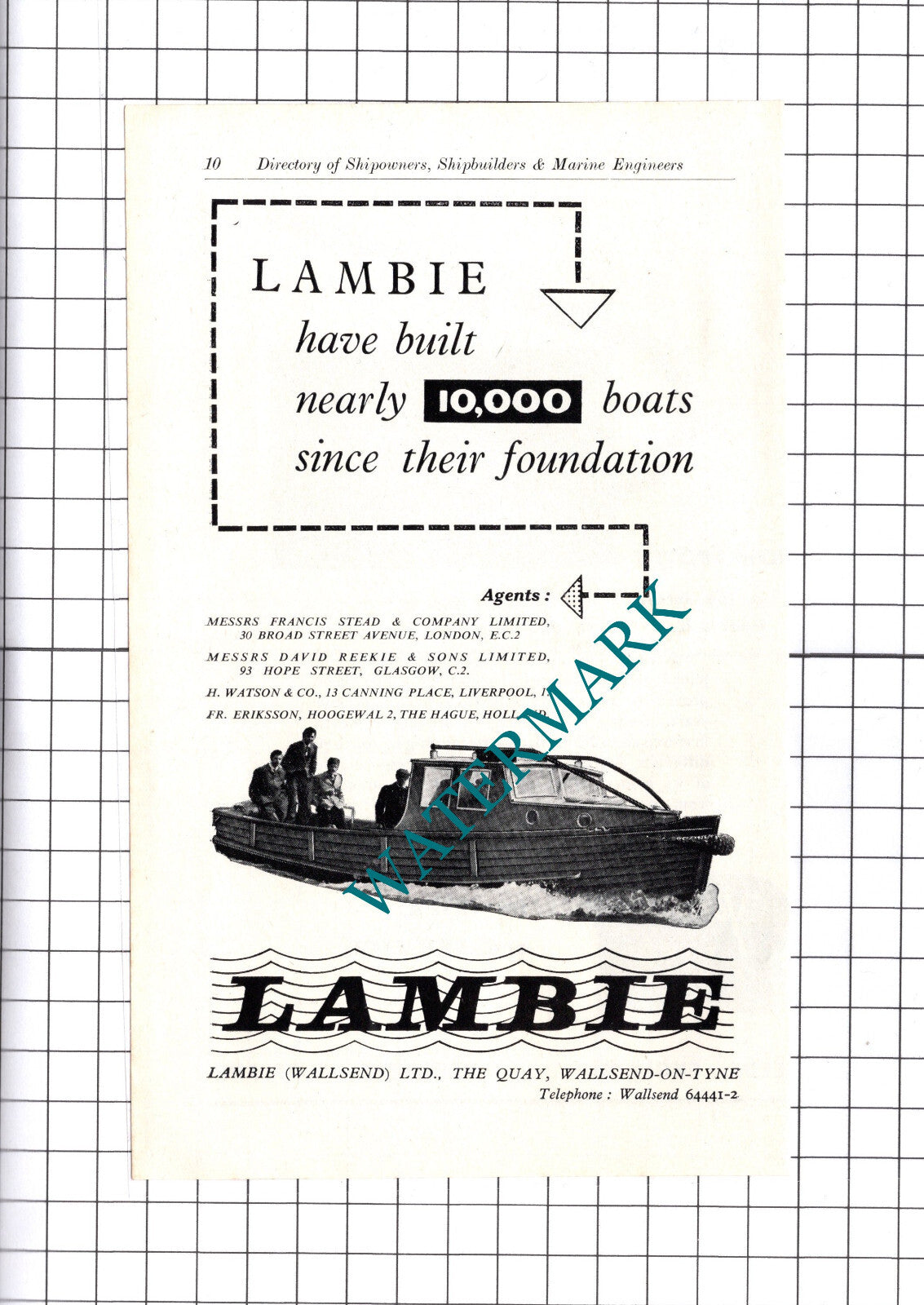 Lambie Wallsend Ltd Wallsend On Tyne Advert - c.1957 Book Print / Clipping