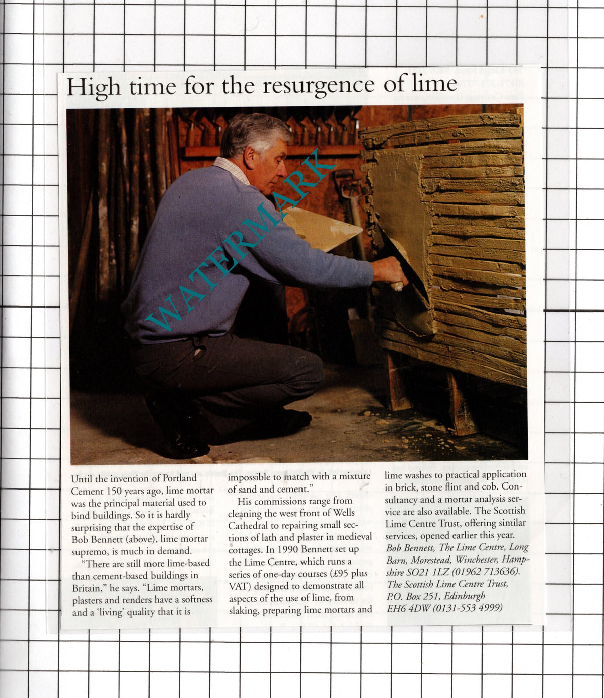 The Lime Centre Morestead Winchester Hampshire  - 1995 Cutting