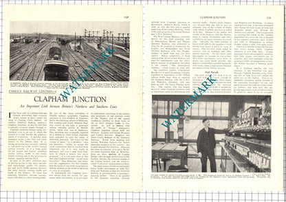 Clapham Junction Railway - 1930's Article / Print