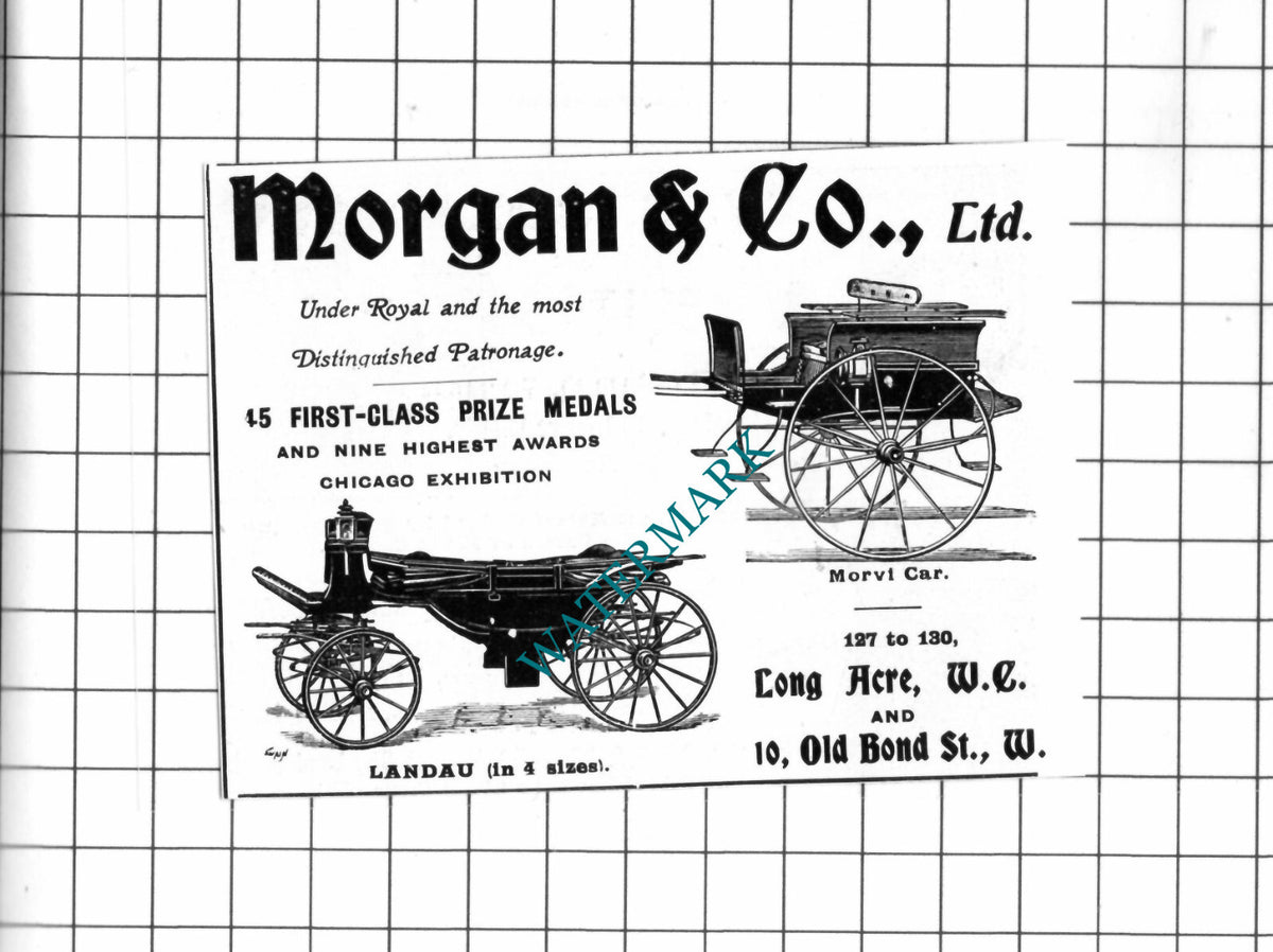 Morgan & Co Ltd London Horse Carriages - 1903 SMALL Advert