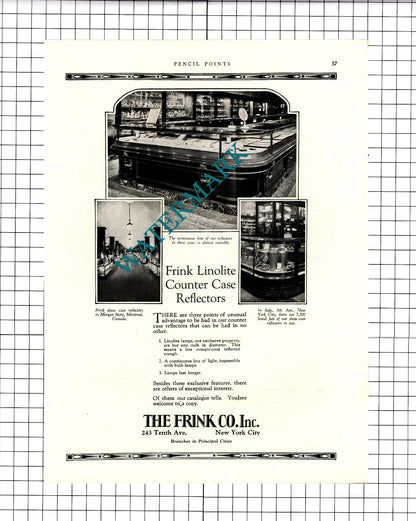 The Frink Co Inc New York / Structural Waterproofing Co Advert  - 1927 Clipping