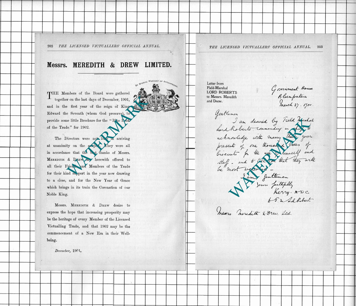 Meredith & Drew Ltd Shadwell Works London -1902 Article