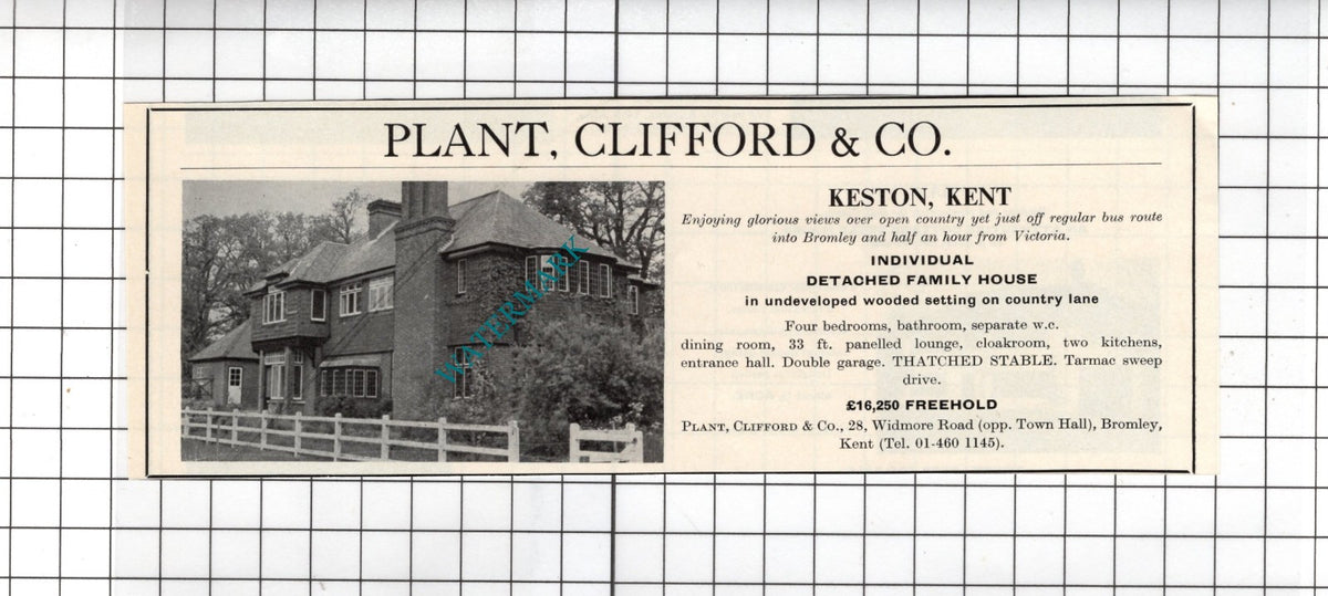 Keston Kent   - 1967  House Sale Advert