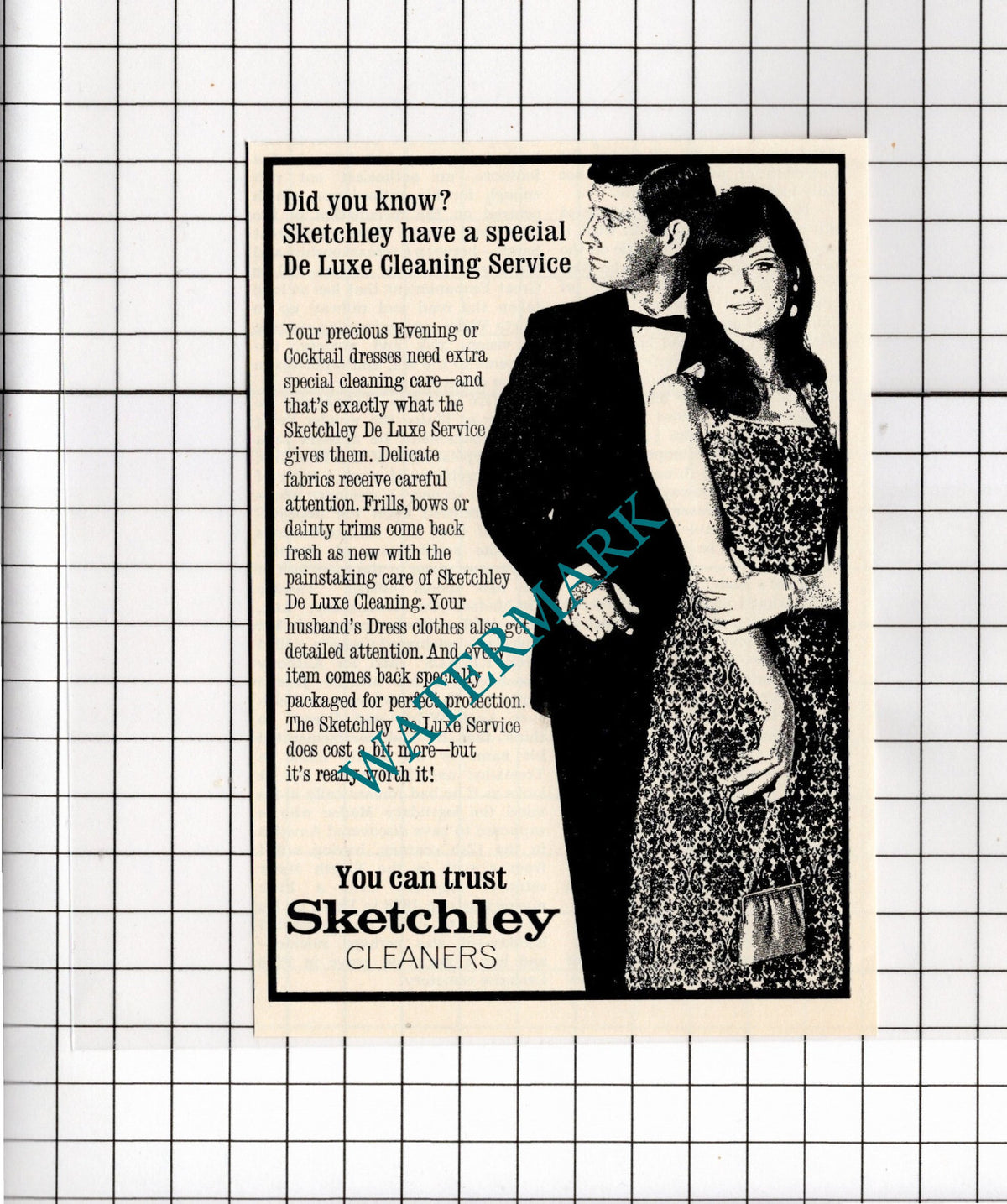 Sketchley Cleaners  ADVERT   -1967 Clipping