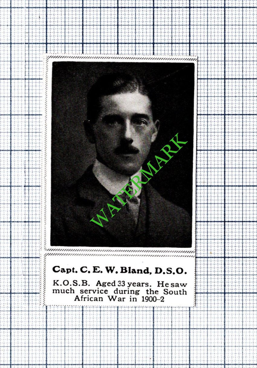 Captain CEW Bland KOSB - 1915 SMALL Cutting