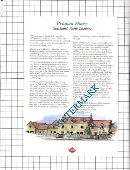 Castleton Tea Room Castleton Yorkshire / Prudom House Goathland -c.2000 Advert