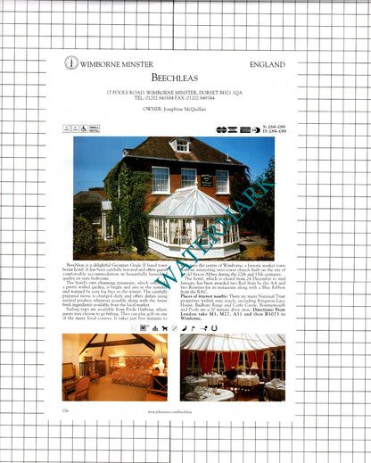 Beechleas Wimborne Minster Dorset / Soulton Hall Wem Shropshire -  2001 Advert