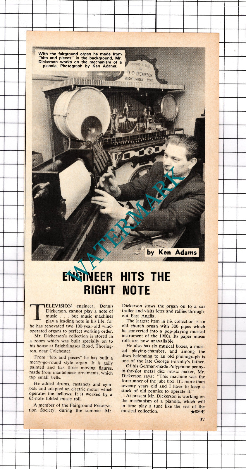 Dennis Dickerson Thorington Essex -  1974 Clipping / Print