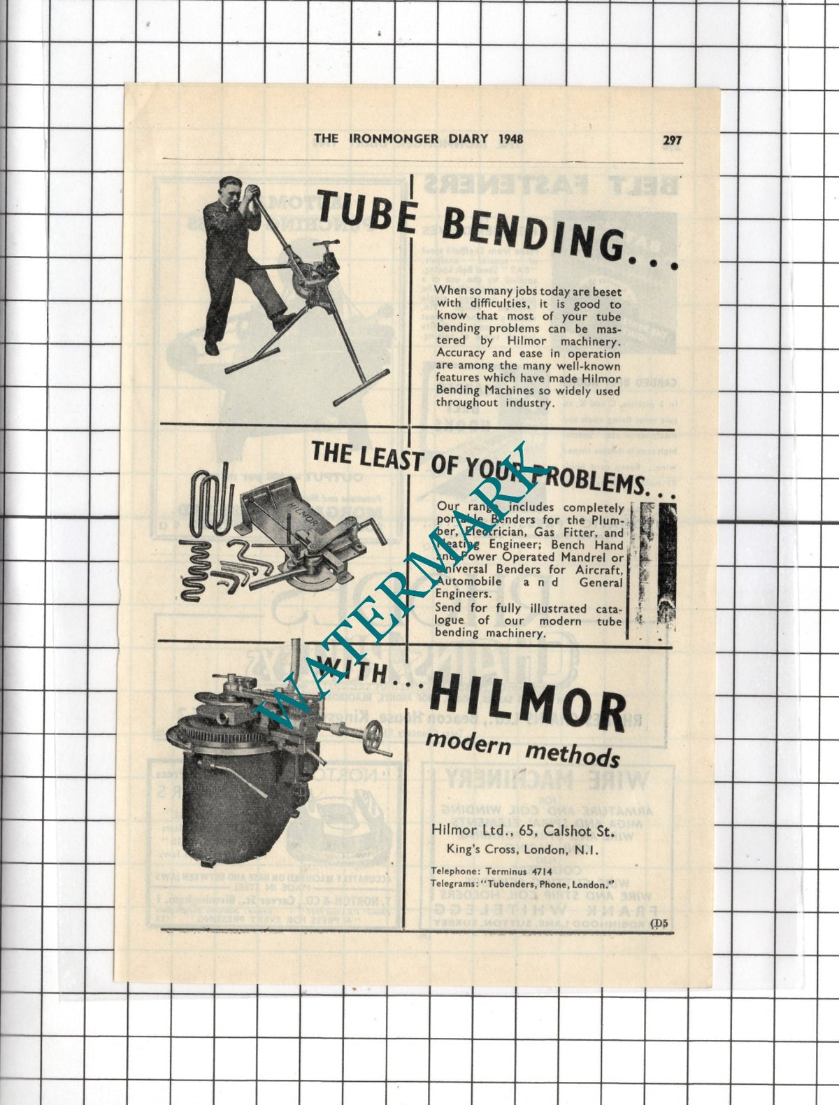 Hilmor Ltd King's Cross London - 1948 Small Advert