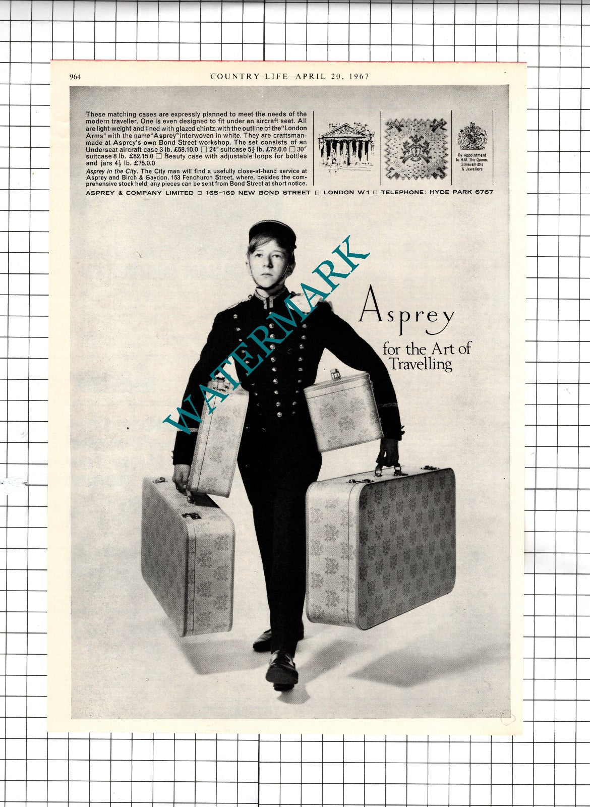 Asprey Travel Cases Asprey & Company Ltd London ADVERT - 1967 Advert