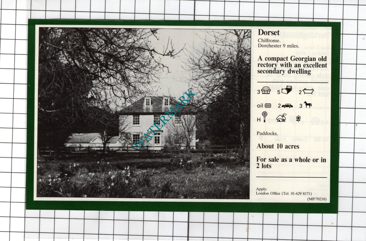 Chilfrome Dorset Rectory / Iver Buckinghamshire - 1981 House Sale Advert