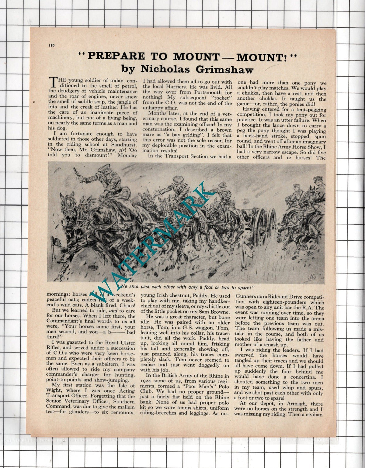 Nicholas Grimshaw Royal Ulster Rifles  - 1967 Article