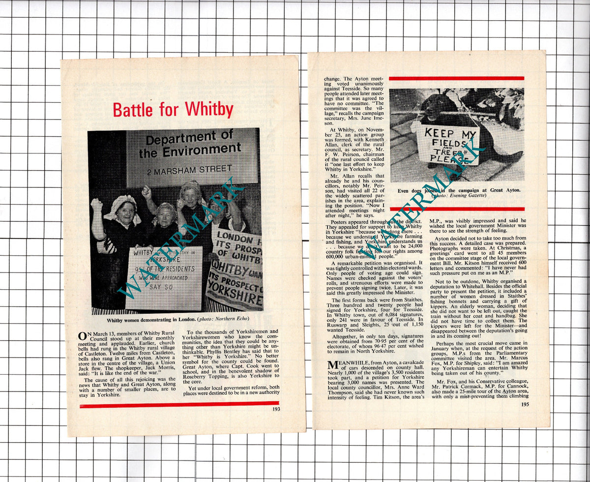 Whitby Yorkshire Mrs June Imeson Kenneth Allan - 1972  Article