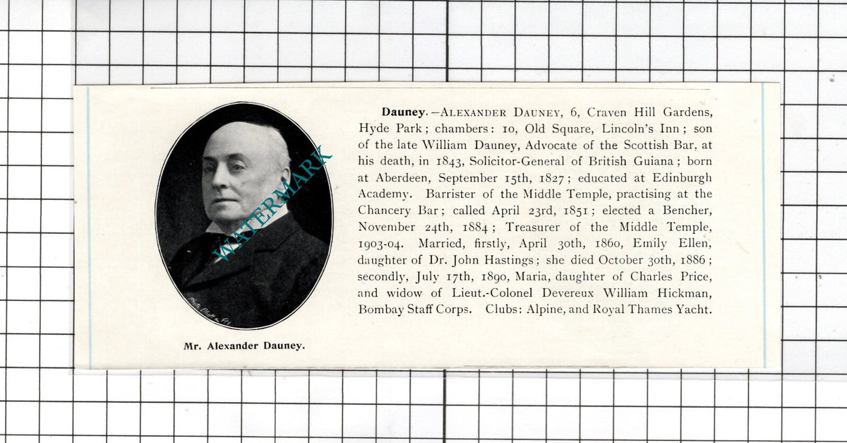 Alexander Dauney Aberdeen / Robert James Drake Dromore Ireland - c.1905 Clipping