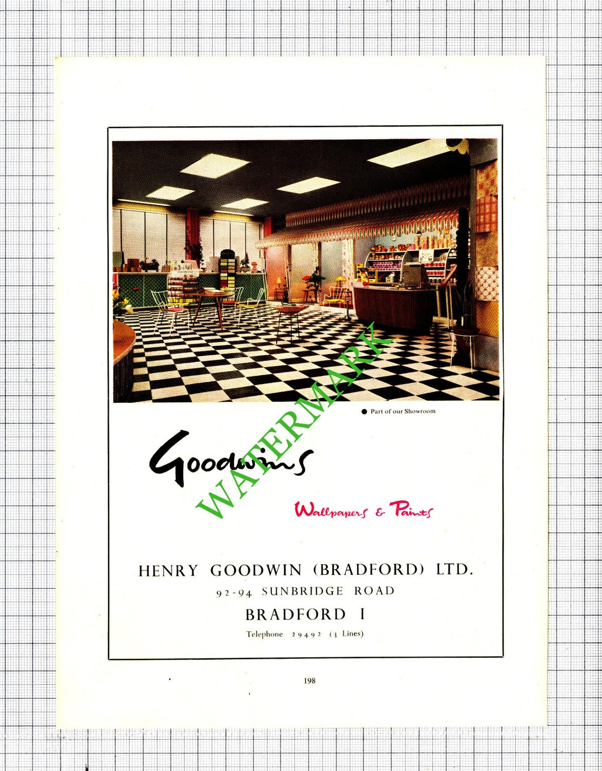 Henry Goodwin Bradford Ltd Yorkshire Wallpaper Advert - 1957 Cutting