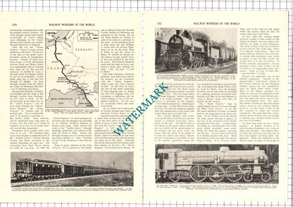The Rome Express Northern Railway Of France  - c.1935 Article / Print