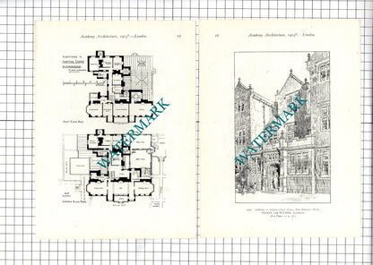 Shipton Court Oxfordshire Perkin and Bulmer Architects - 1903 Cutting / Prints
