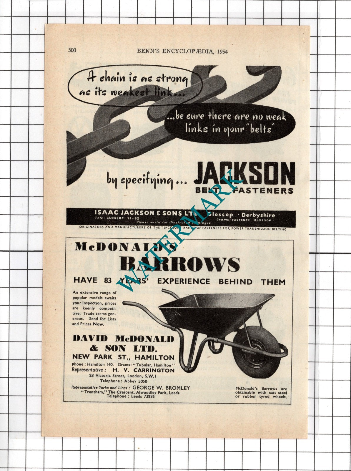 Crofts Engineers Ltd Bradford  / Isaac Jackson & Sons Glossop-  1954 Advert