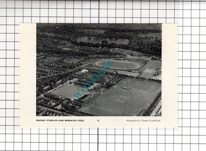 Italian Garden Penarth / Maindy Stadium Cardiff Wales - 1958 Small Cutting