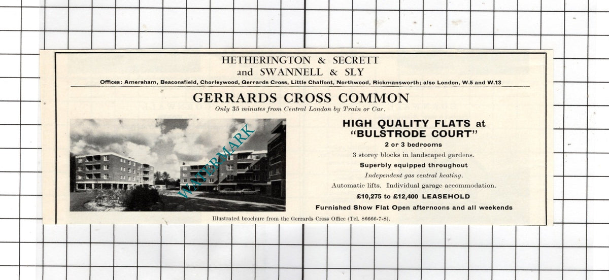 Bulstrode Court Gerrards Cross Common - 1967 House Sale Advert