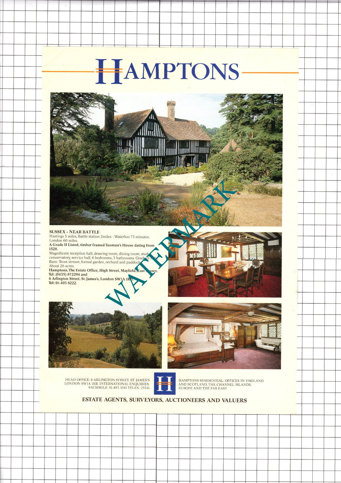Battle Sussex House Sale Advert - 1989 Clipping / Print