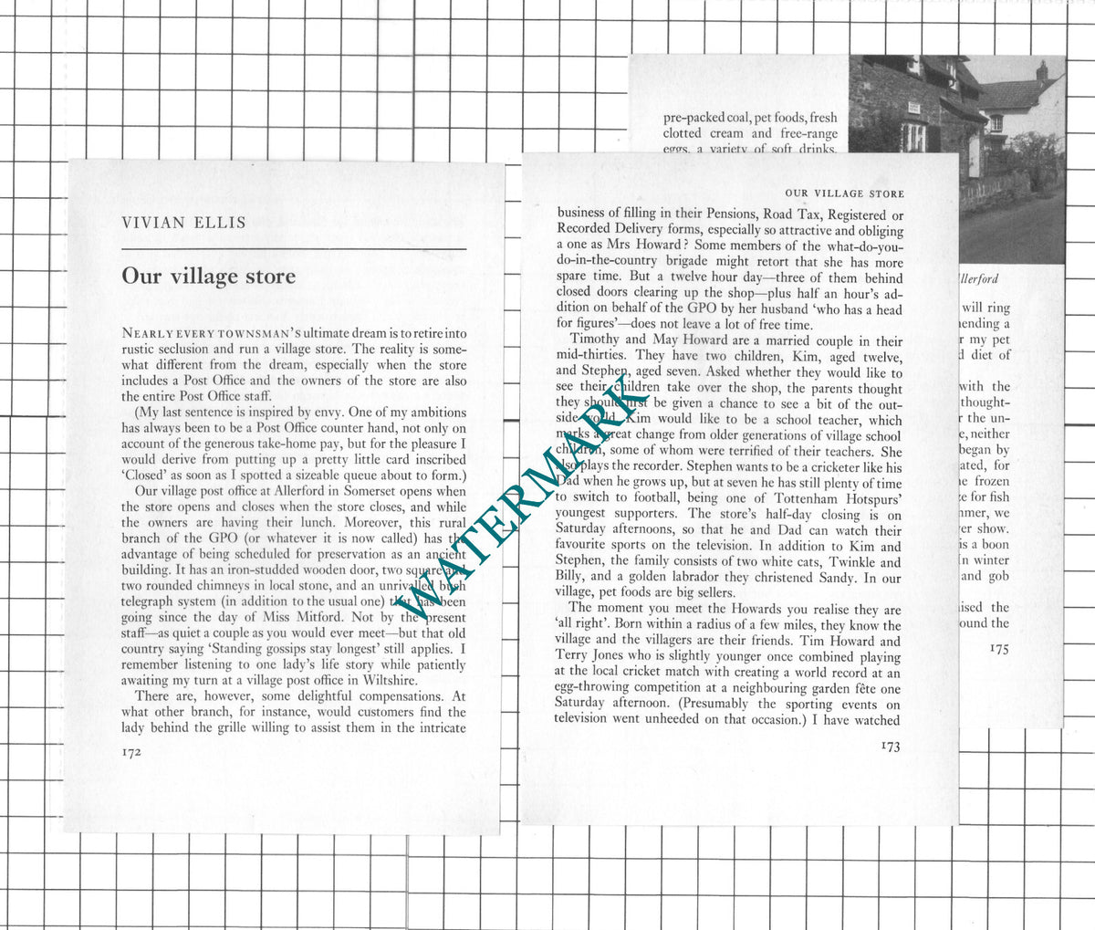 Timothy and May Howard Allerford Somerset - 1973 Small Article