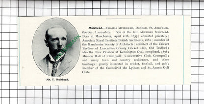 Thomas Muirhead Dunham St Anne's / John Henry Maybury Manchester c.1905 Clipping