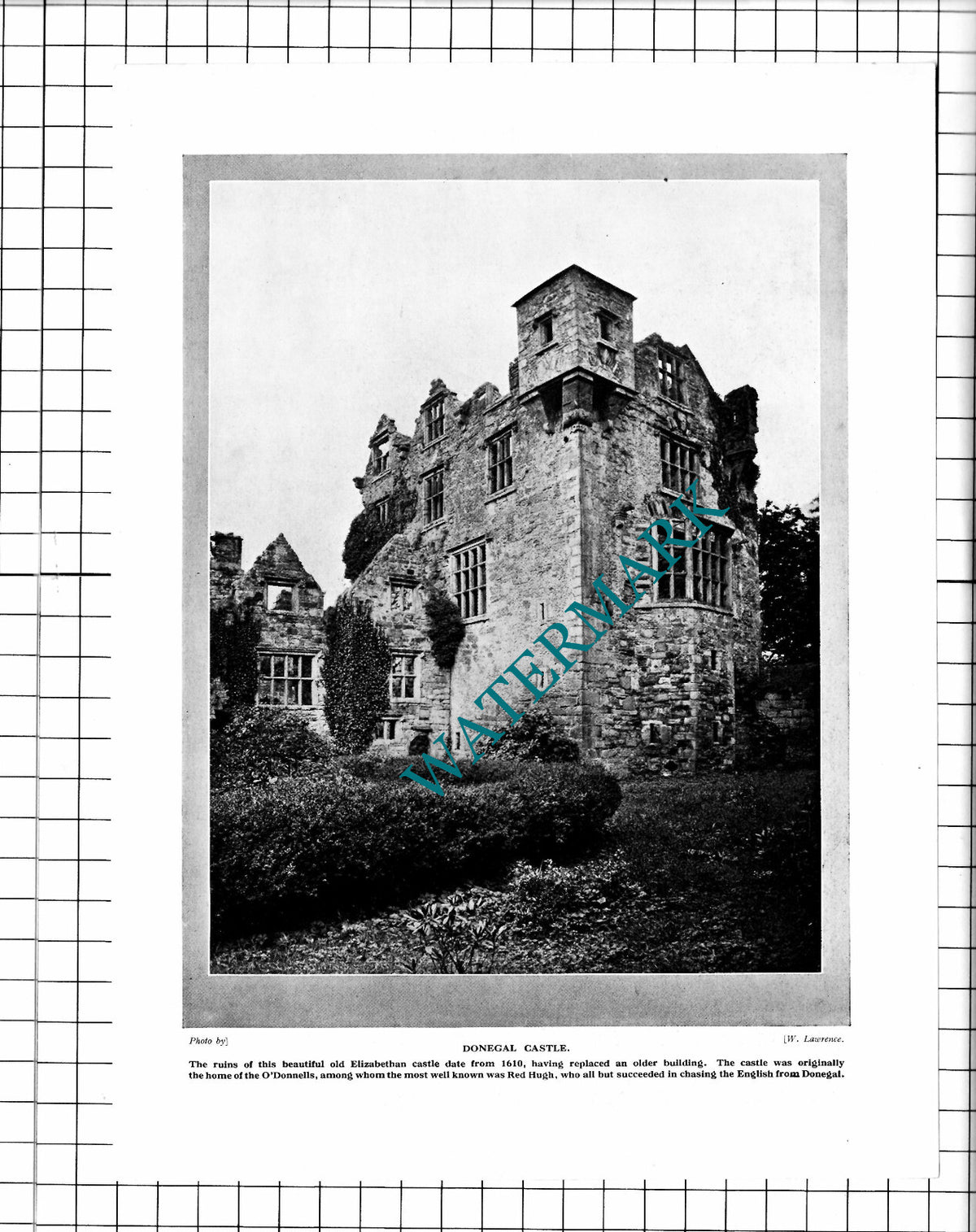 Donegal Castle Donegal Ireland  - c.1930's Clipping / Print