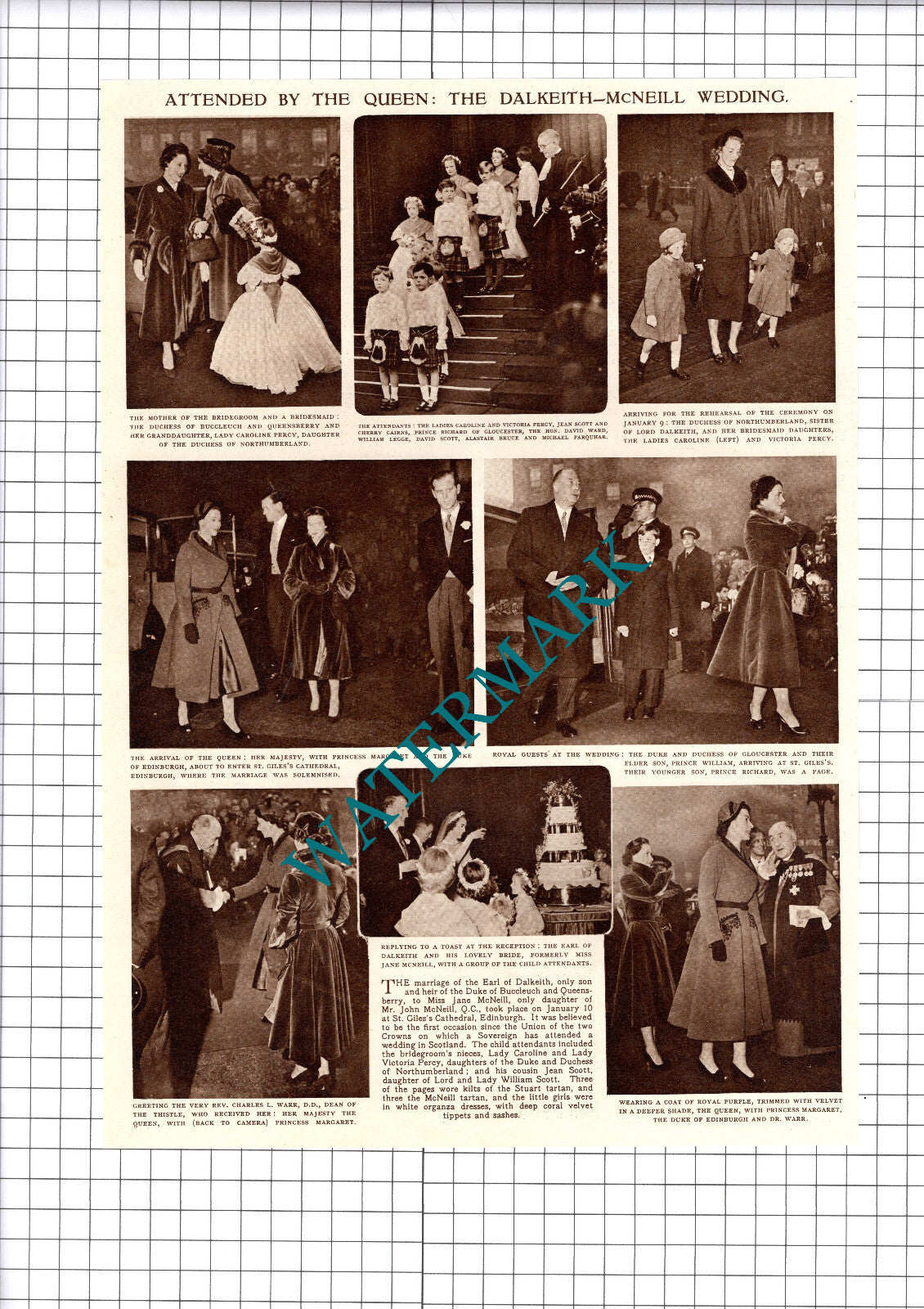 Maldive Islands Republic Amin Didi / Earl Of Dalkeith Jane McNeill -  1953 Print