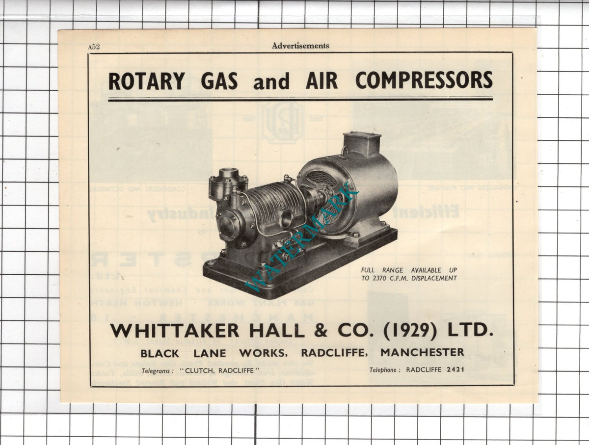 R & J Dempster Ltd Newton Heath Manchester / Whittaker Hall & Co  - 1951 Advert