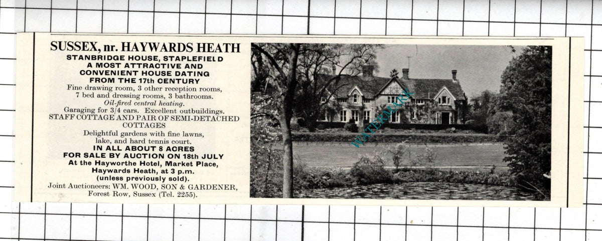 Stanbridge House Staplefield Sussex  - 1967 House  Advert
