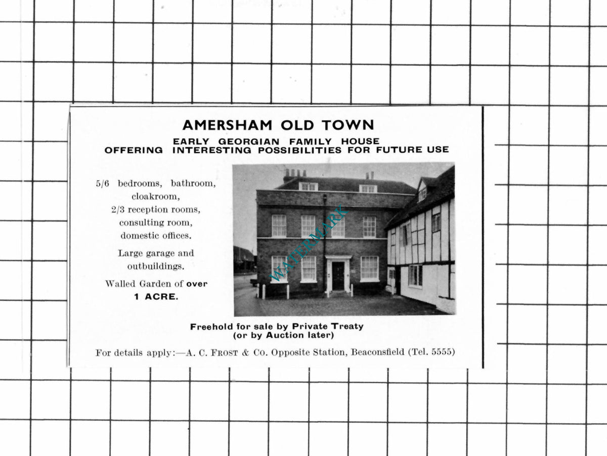 Amersham Buckinghamshire SMALL House Sale Advert  - 1967 Clipping
