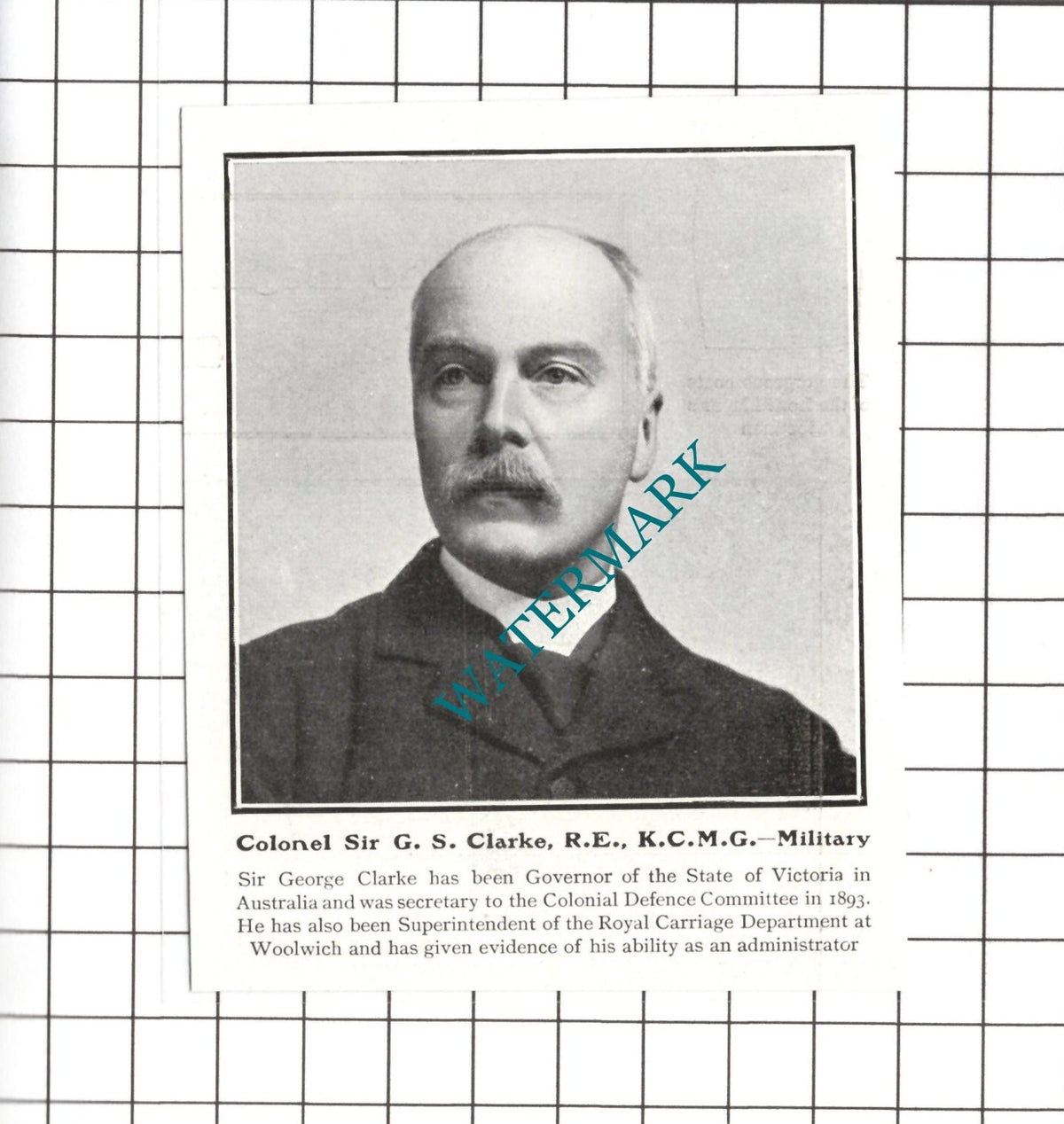 Colonel Sir George Clarke - 1903 Small Cutting
