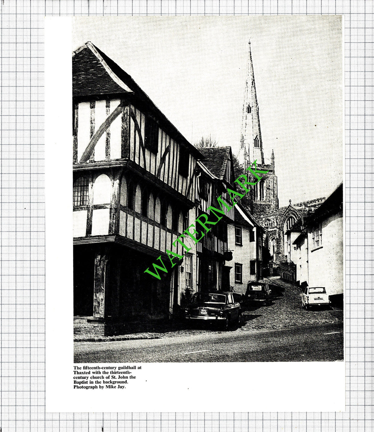 Thaxted Essex -  1968 Cutting  / Print