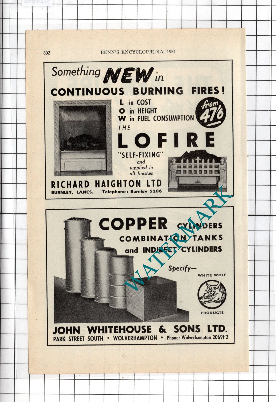 Newton Chambers & Co Ltd Redfyre /  Richard Haighton Ltd Burnley -  1954 Advert