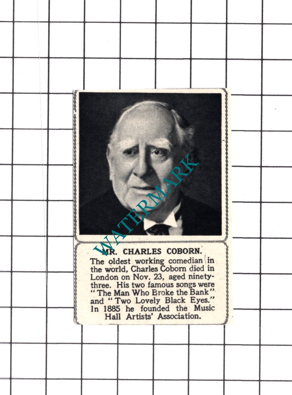 Mr Charles Coborn Obituary  - 1945 SMALL Cutting