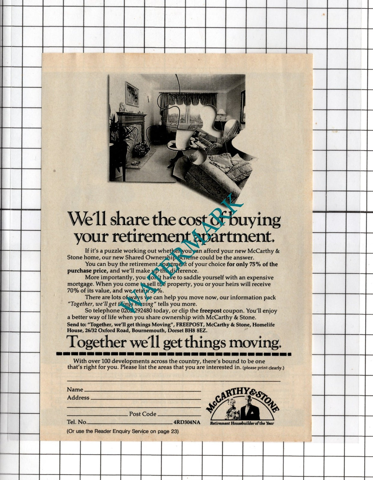 McCarthy & Stone   - 1990 Small Advert