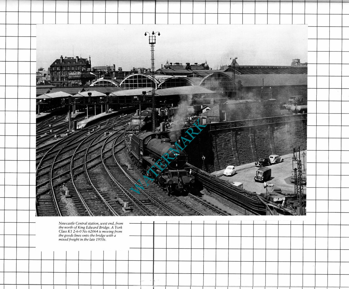 Newcastle Central Railway Station  Engine No 62064 York Class - Cutting