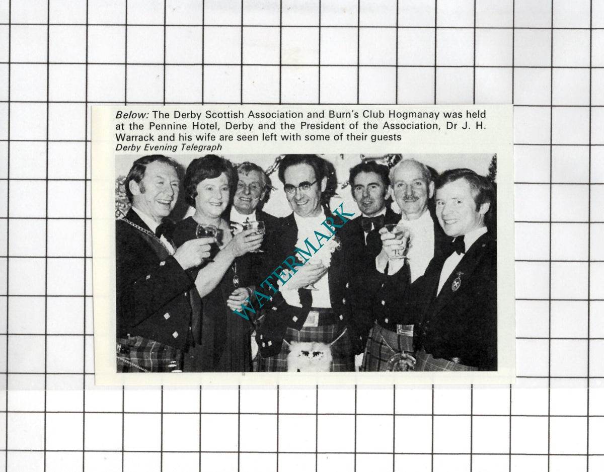 Derby Scottish Association Dr J H Warrack -   1978 Small Clipping