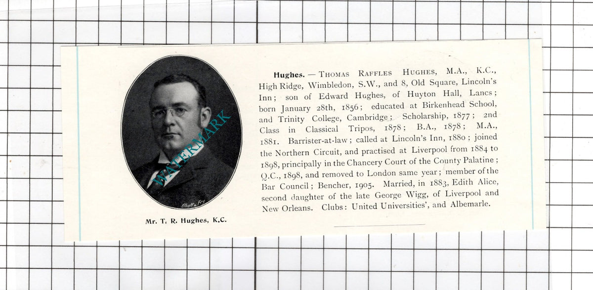 Harry Baird Hemming London / Thomas Raffles Hughes High Ridge -c.1905 Clipping