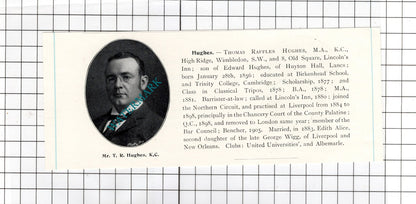 Harry Baird Hemming London / Thomas Raffles Hughes High Ridge -c.1905 Clipping