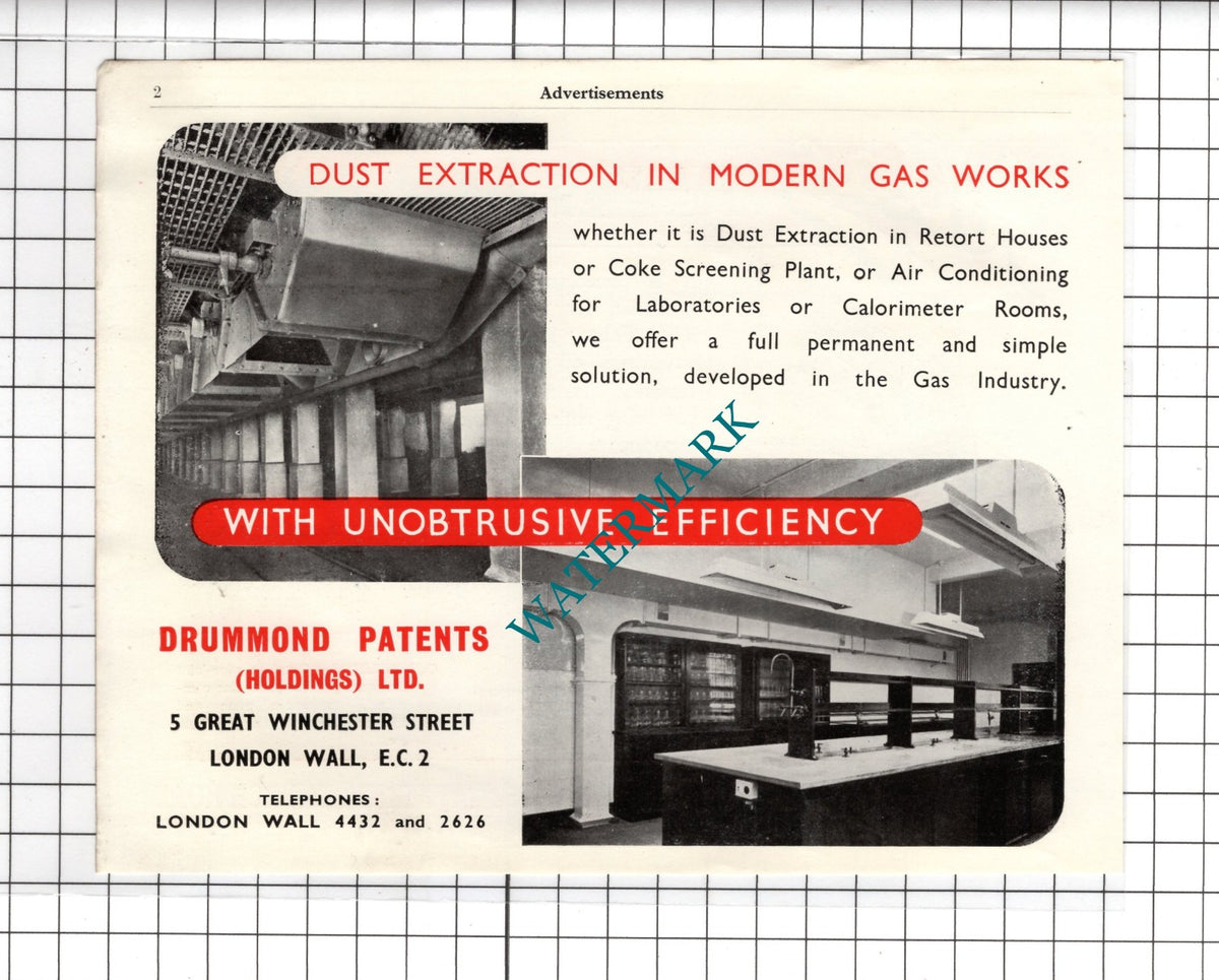 Graphite Products Ltd London / Drummond Patents  Holdings Ltd  - 1951 Advert