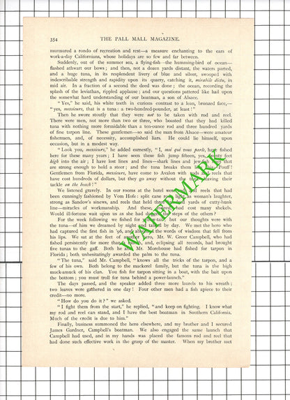 Horace Annesley Vachell Greer Campbell James Gardner Tuna Fishing - 1898 Article
