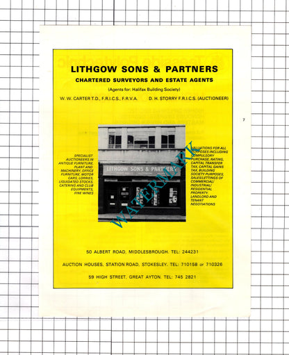 Lithgow Sons Estate Agents Middlesbrough / Teesside Polytechnic - c.1980 Advert